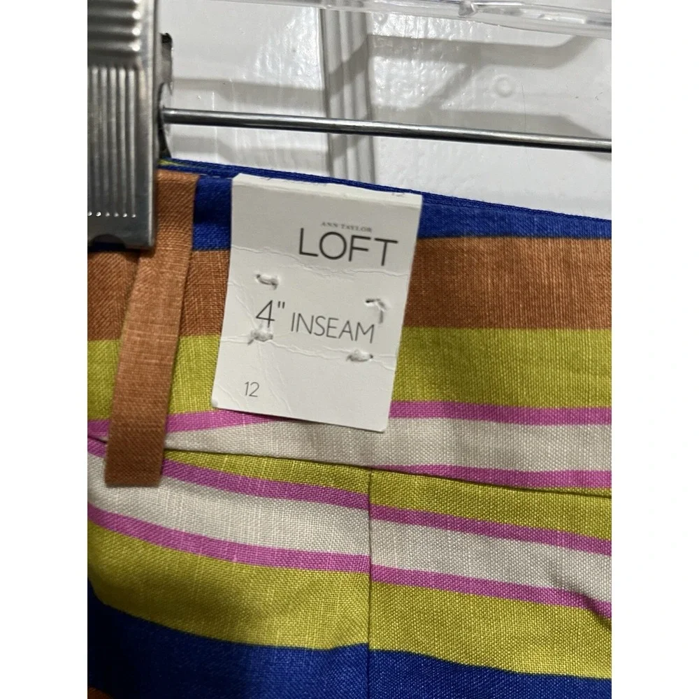 NWT Size 12 Women's‎ Loft Stripe Shorts